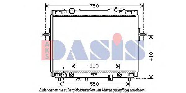 Радиатор, охлаждение двигателя AKS DASIS 510059N