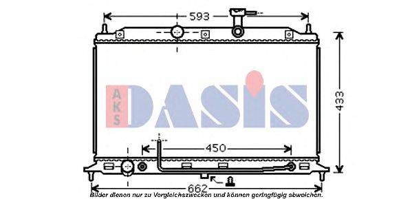 Радиатор, охлаждение двигателя AKS DASIS KA2078