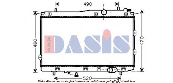 Радиатор, охлаждение двигателя AKS DASIS 510086N