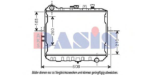 Радиатор, охлаждение двигателя AKS DASIS 510105N