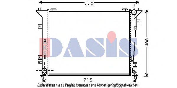 Радиатор, охлаждение двигателя AKS DASIS 510108N