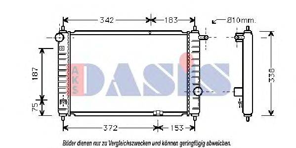 Радиатор, охлаждение двигателя AKS DASIS 43014