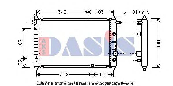 Радиатор, охлаждение двигателя AKS DASIS 43015