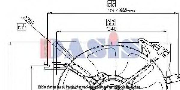 Радиатор, охлаждение двигателя AKS DASIS 518015N