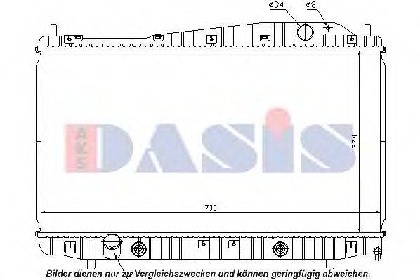 Радиатор, охлаждение двигателя AKS DASIS 520084N