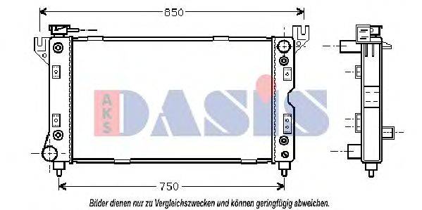 Радиатор, охлаждение двигателя AKS DASIS 520590N