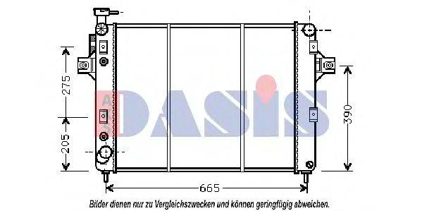 Радиатор, охлаждение двигателя AKS DASIS 520670N