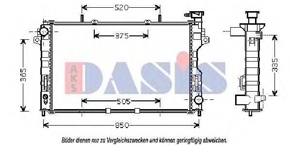 Радиатор, охлаждение двигателя AKS DASIS 40052