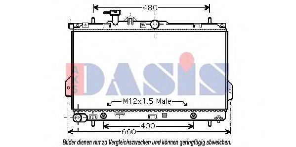 Радиатор, охлаждение двигателя AKS DASIS 560000N