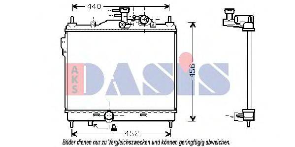 Радиатор, охлаждение двигателя AKS DASIS 33061