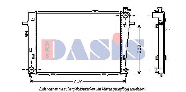 Радиатор, охлаждение двигателя AKS DASIS 560026N