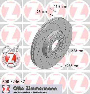 Тормозной диск ZIMMERMANN 600.3236.52