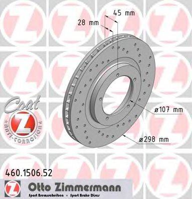 Тормозной диск ZIMMERMANN 460.1506.52