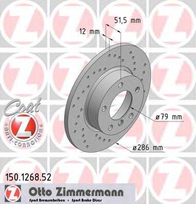 Тормозной диск ZIMMERMANN 150126852