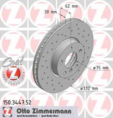 Тормозной диск ZIMMERMANN 150344752