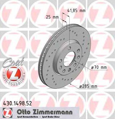 Тормозной диск ZIMMERMANN 430149852