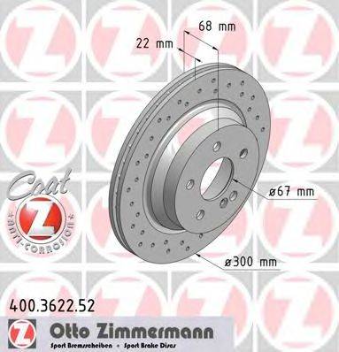 Тормозной диск ZIMMERMANN 400362252