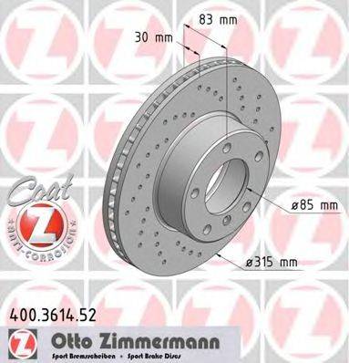 Тормозной диск ZIMMERMANN 400361452