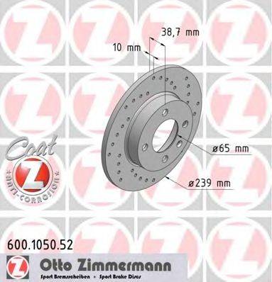 Тормозной диск ZIMMERMANN 600.1050.52