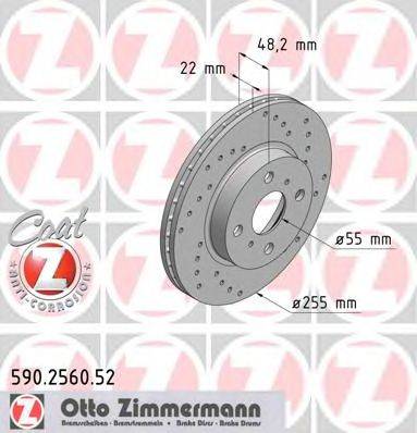 Тормозной диск ZIMMERMANN 590.2560.52