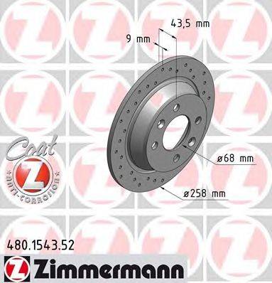 Тормозной диск ZIMMERMANN 480.1543.52
