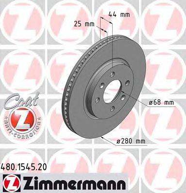 Тормозной диск ZIMMERMANN 480154520