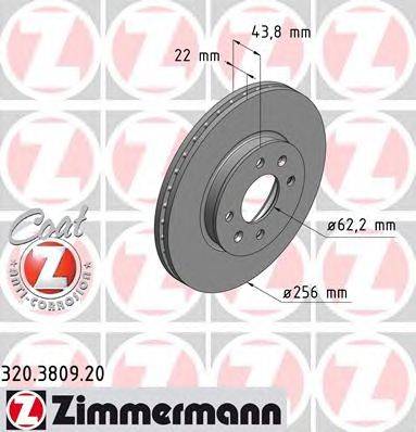 Тормозной диск ZIMMERMANN 320380920