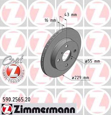 Тормозной диск ZIMMERMANN 590.2565.20