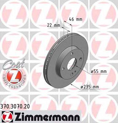 Тормозной диск ZIMMERMANN 370.3070.20