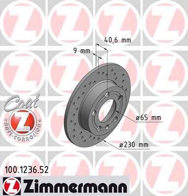 Тормозной диск ZIMMERMANN 100123652