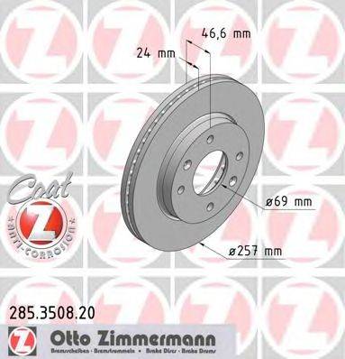 Тормозной диск ZIMMERMANN 285350820
