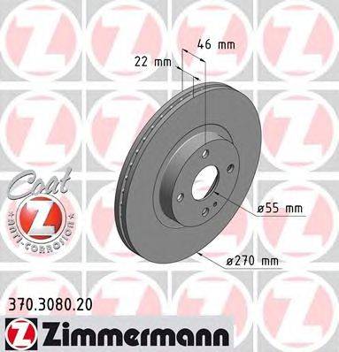 Тормозной диск ZIMMERMANN 370308020
