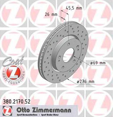 Тормозной диск ZIMMERMANN 380217052