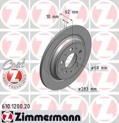 Тормозной диск ZIMMERMANN 610120020