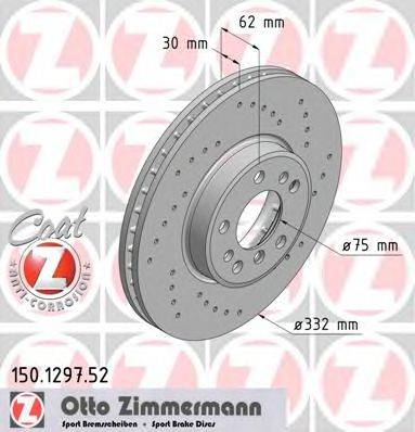 Тормозной диск ZIMMERMANN 150129752