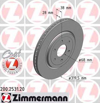 Тормозной диск ZIMMERMANN 200253120
