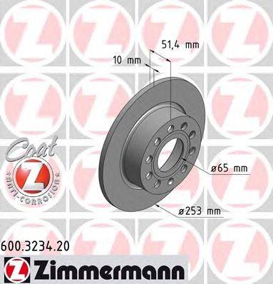 Тормозной диск ZIMMERMANN 600323420