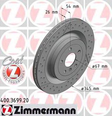 Тормозной диск ZIMMERMANN 400369920