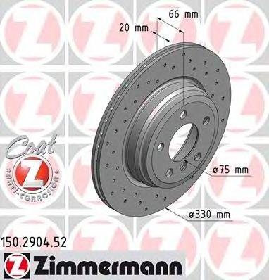 Тормозной диск ZIMMERMANN 150.2904.52