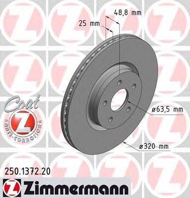 Тормозной диск ZIMMERMANN 250137220