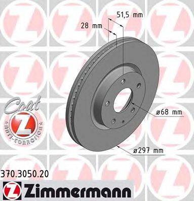 Тормозной диск ZIMMERMANN 370305020