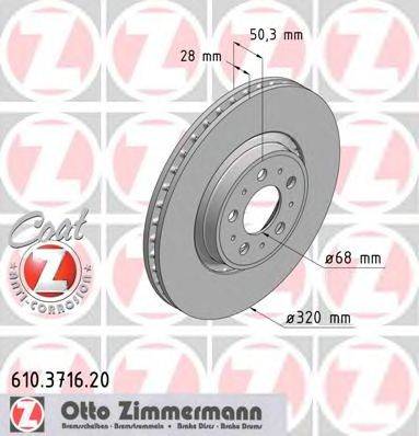 Тормозной диск ZIMMERMANN 610371620
