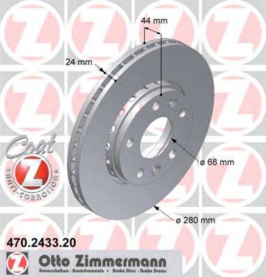 Тормозной диск ZIMMERMANN 470243320