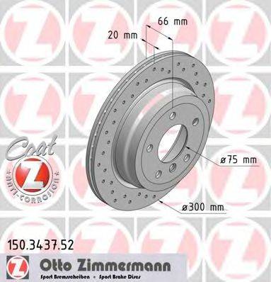 Тормозной диск ZIMMERMANN 150343752