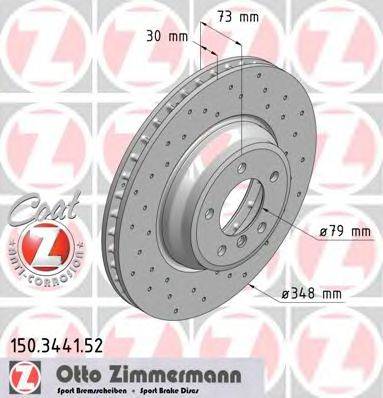 Тормозной диск ZIMMERMANN 150344152