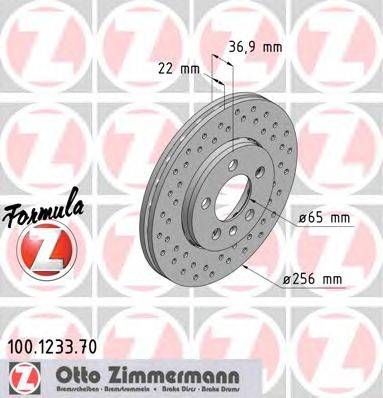 Тормозной диск ZIMMERMANN 100123370