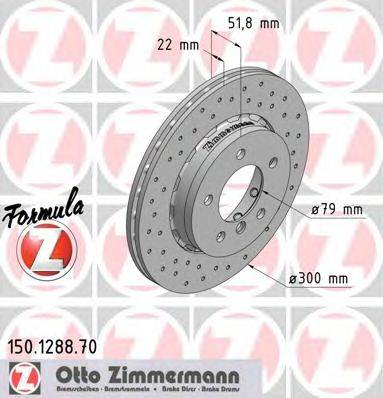 Тормозной диск ZIMMERMANN 150128870