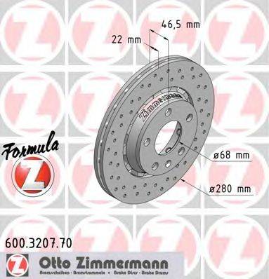 Тормозной диск ZIMMERMANN 600320770