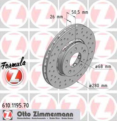 Тормозной диск ZIMMERMANN 610.1195.70