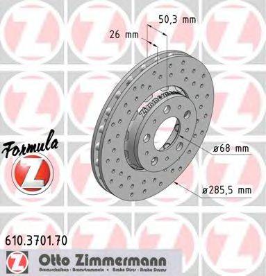 Тормозной диск ZIMMERMANN 610.3701.70